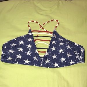American flag bikini top